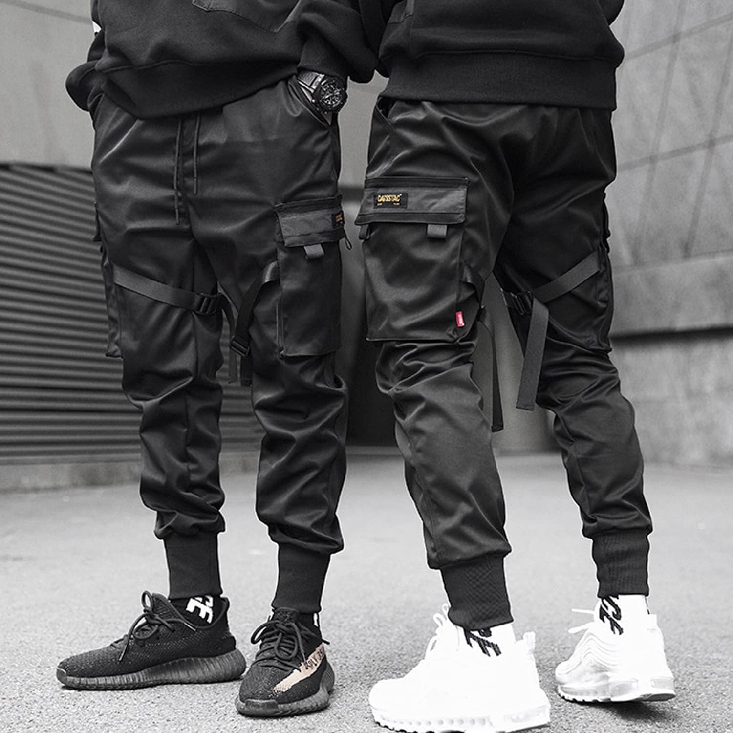 Men's Jogger Pants Punk Cargo Baggy Techwear Streetwear Hip Hop Couple Women Unisex Sports Casual Pants