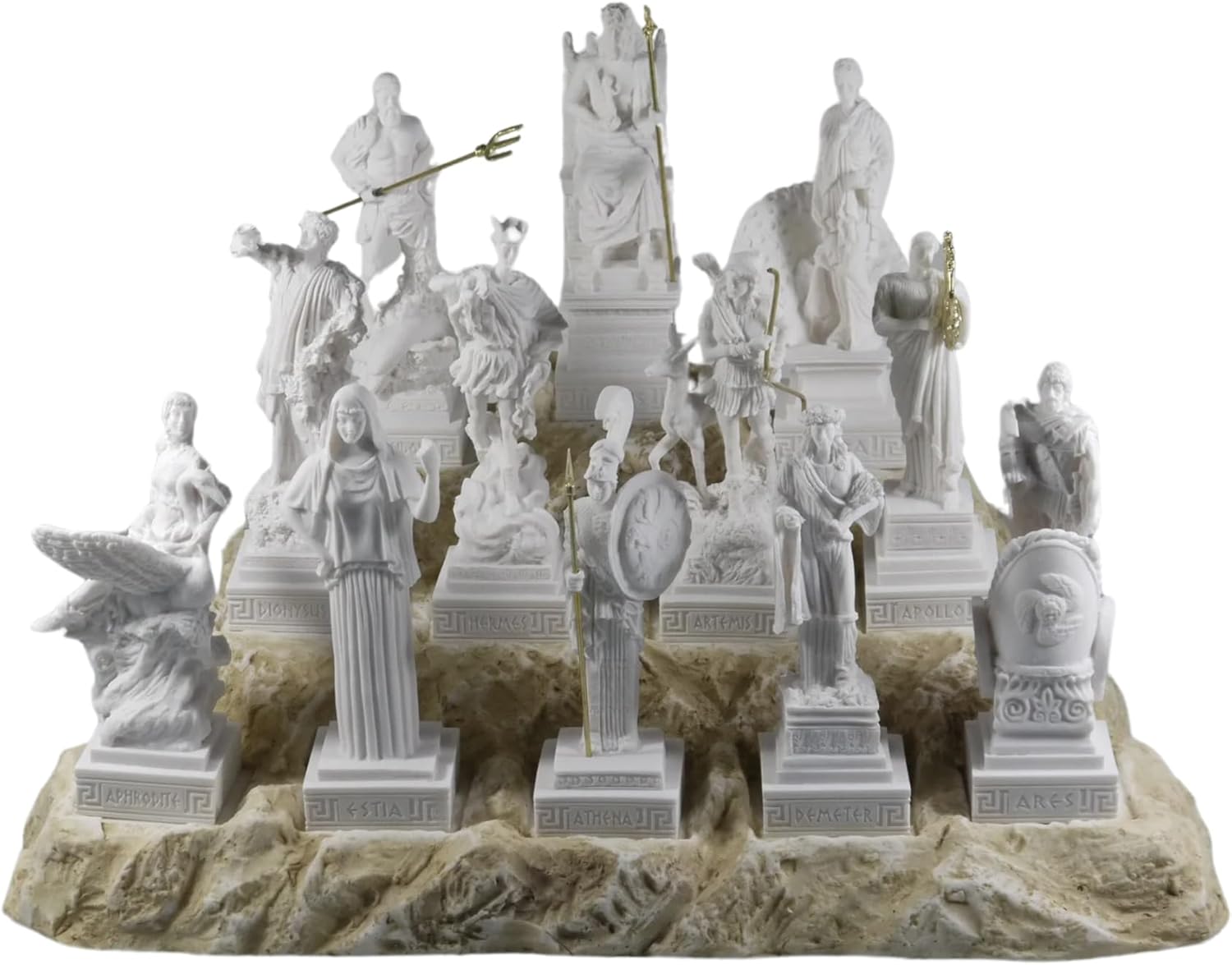 12 GrecoRoman Gods Alabaster Statues, 16cm Set or Seperately