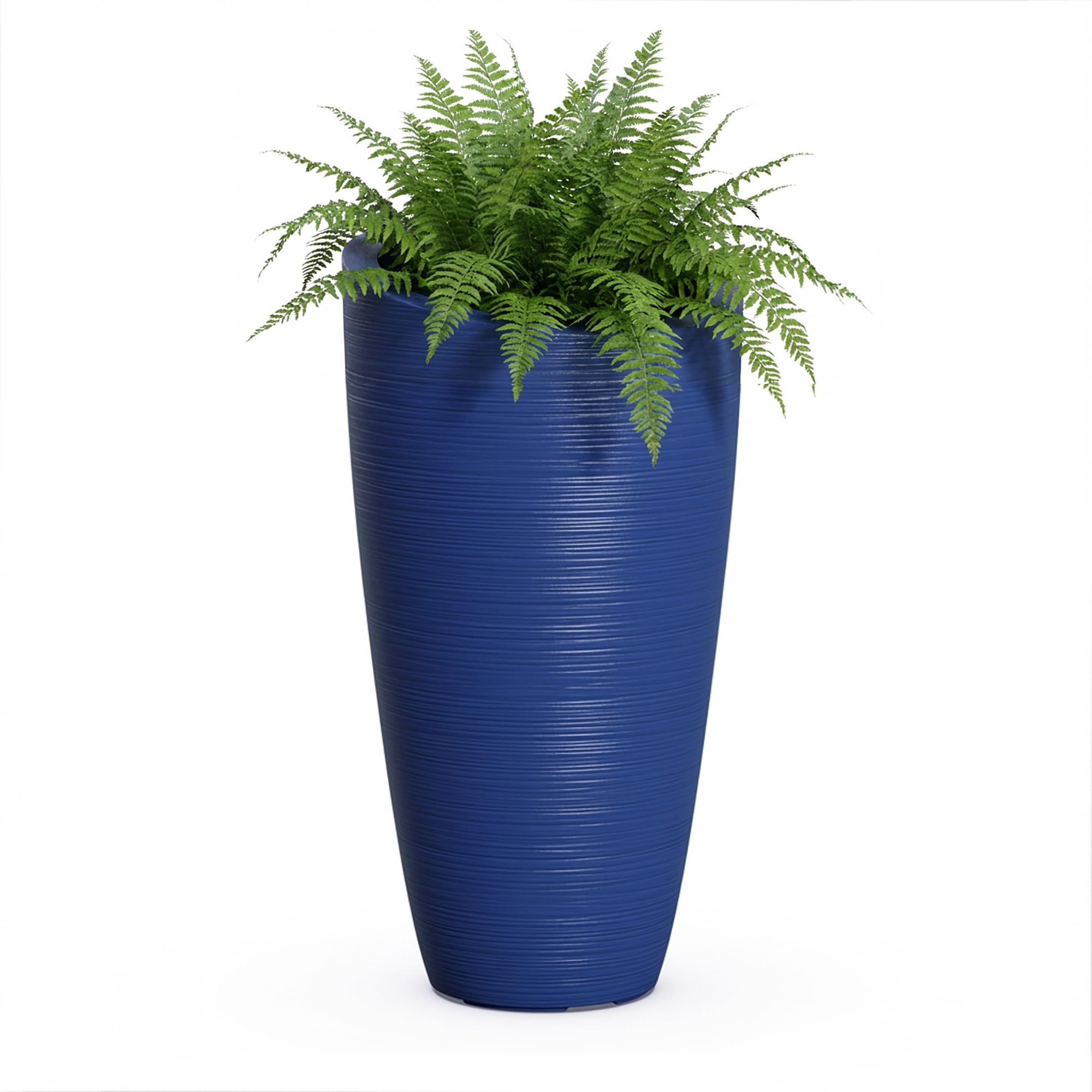 Mayne Modesto 42 inch Tall Round Modern Planter in Neptune Blue