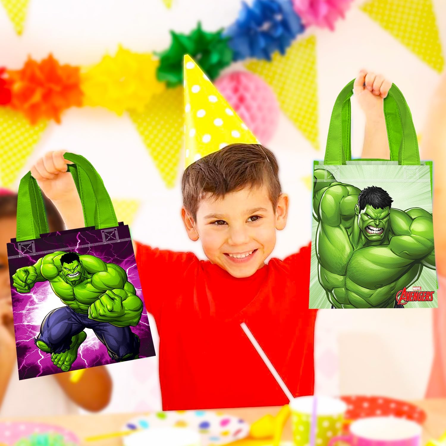 Hulk Party Favor Bags for Kids Birthday 12 Pack Bundle image 5