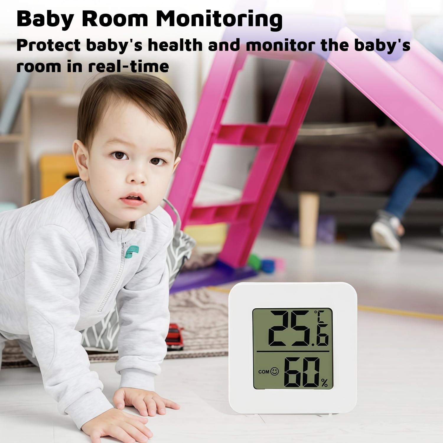 G.CATACC Digitales Hygrometer – Misst Temperatur & Luftfeuchtigkeit Für Haus, Babyzimmer, Gewächshaus