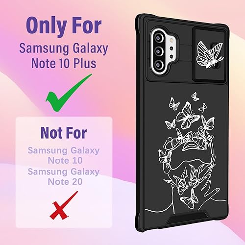 Miniatura 2 de para Samsung Galaxy Note 10 Plus Funda para Teléfono - Linda Cubierta de Mariposa para Mujeres y Niñas, Diseño Estético para Niña Linda, Mariposa