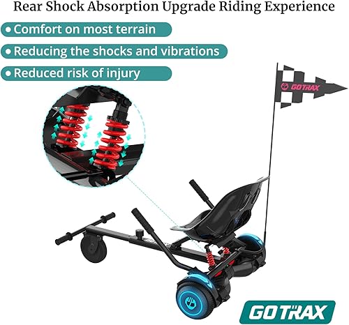 Miniatura 9 de Gotrax Hoverboard - Accesorio de asiento de kart para scooter de equilibrio automático de 6.5, 8, 8.5 y 10 pulgadas, longitud de marco ajustable y