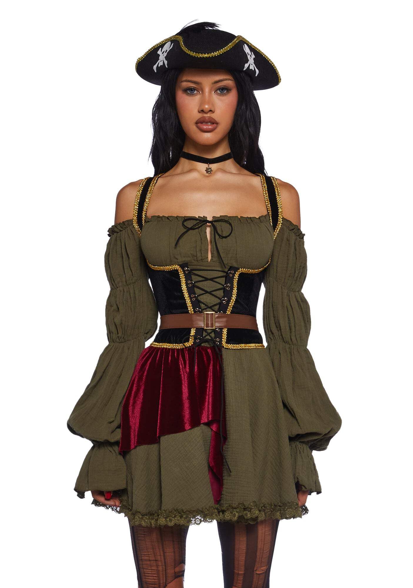 Dolls Kill Womans Pirate Costume - Ren-Fair Inspired Outfit by Trickz N' Treatz