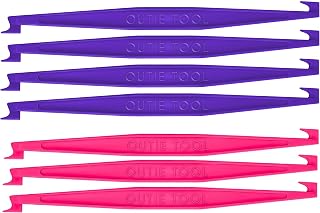 2 in 1 Outie Tool Aligner Remover for Invisible Braces | Easily and Safely Removes Top & Bottom Trays | 7 Count (3 Hot Pink, 4 Midnight Individually Wrapped Singles)
