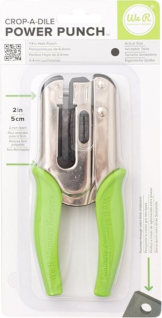 Crop-A-Dile We R Memory Keepers Power Punch,Green, 1/4-inch