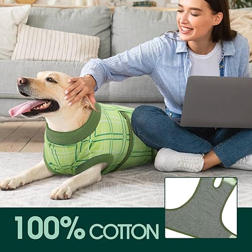 Miniatura 153 de Kuoser Traje de cirugía para perro, cómodo traje de recuperación para perros, mameluco protector posoperatorio, alternativa suave al cuello E