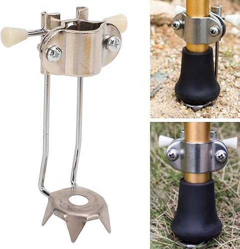 Miniatura 6 de Otros accesorios de herramientas de montañismo Punta de caña de hielo de 5 puntas, bastón de trekking de acero inoxidable Crampón Punta de hielo