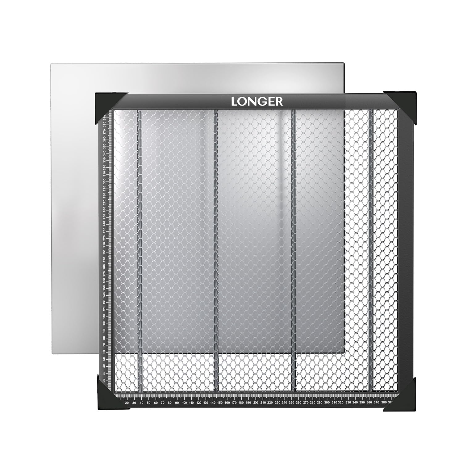 LONGER Wabenplatte 440x440mm für Lasergravierer - Professionelle Rauchabzugsplatte mit Aluminiumpanel, Kompatibel mit RAY5, Dioxygen, Fiber und CO2 Lasern, Rostfrei & Hitzebeständig