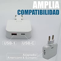 Three Stars Lapos Elosztó USB-C és USB-A Portokkal 4000W Háromfoglalatos Fehér 6