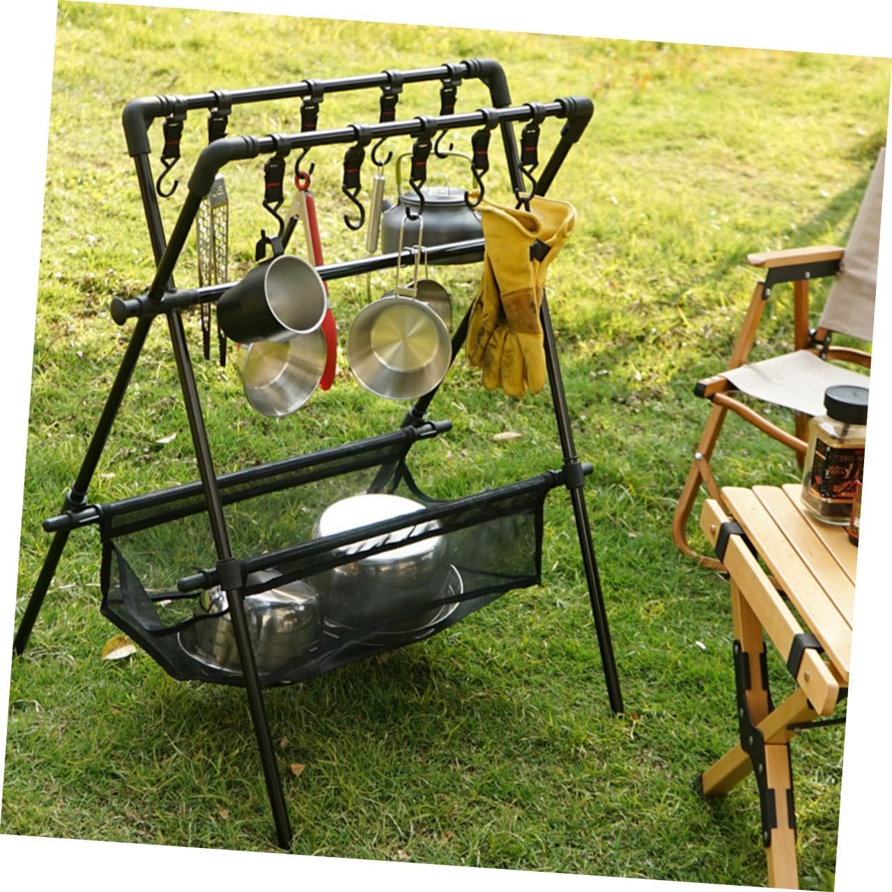 VICASKY 1Set Portable Camping Cooking Pot Kit for Outdoor Adventures Lightweight and Easy to Carry for Camping Hiking and Picnics for People