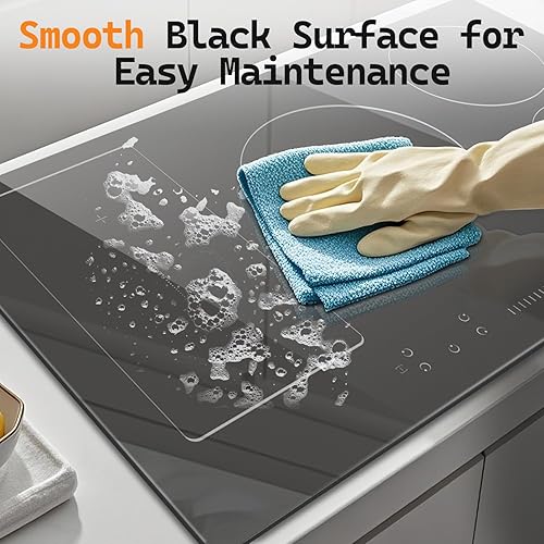 Miniatura 5 de NOXTON Placa de inducción de 36 pulgadas, cocina eléctrica de 5 quemadores, estufa de inducción mejorada con zona flexible, potencia adicional,