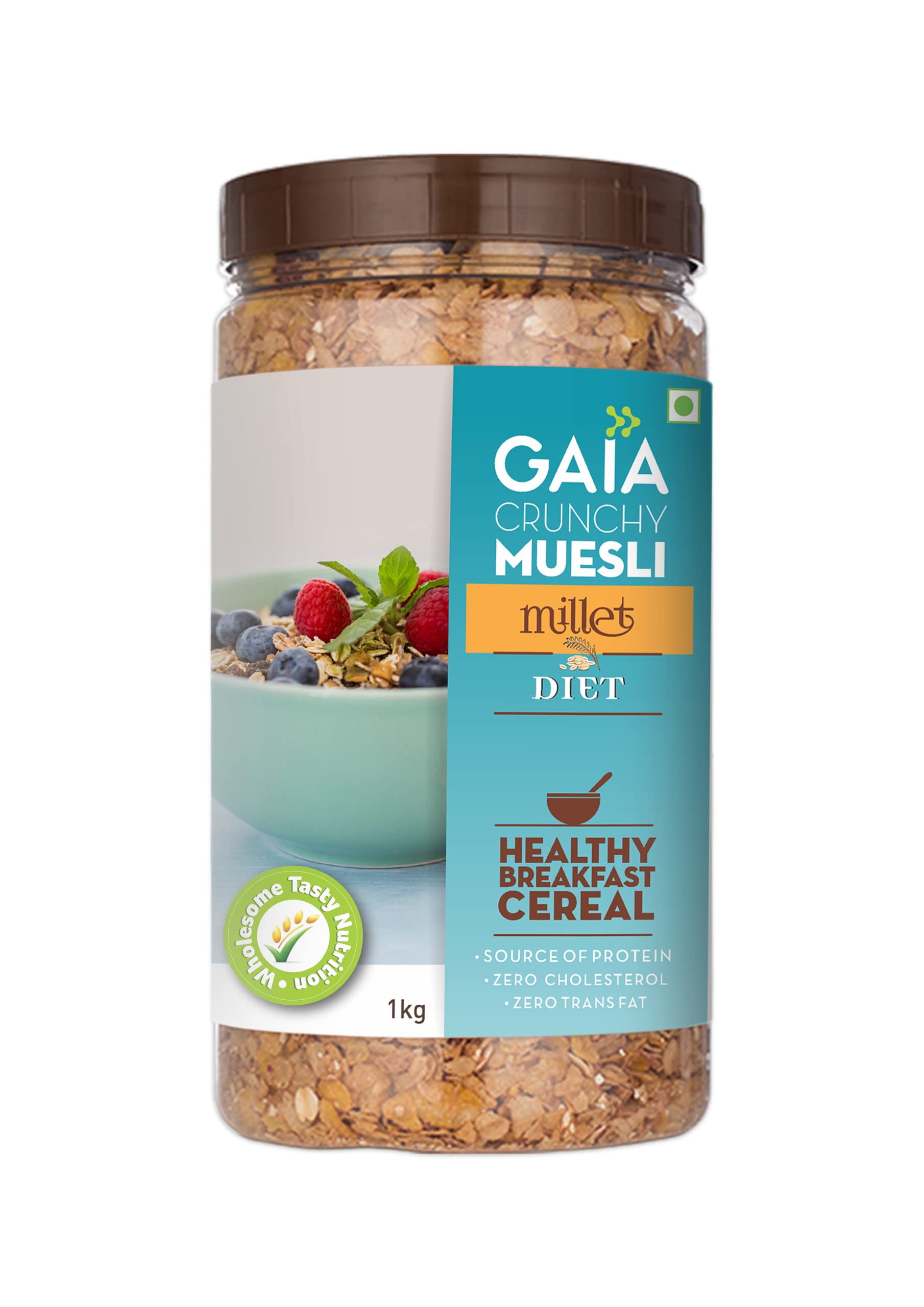 Buy Gaia Crunchy Diet Millet Muesli MultiGrain, for a y, LowCalorie