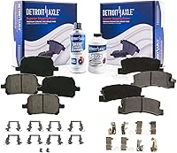 Vista 63 de Detroit Axle - Pastillas de freno delanteras para Nissan Pathfinder Frontier D21 720 Pickup Subaru SVX Pastillas de freno de cerámica con reemplazo