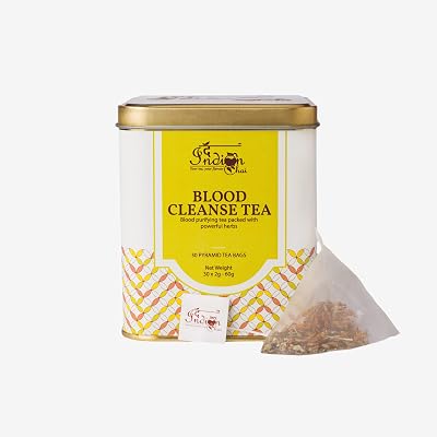 The Indian Chai – Blood Cleanse Tea 30 Pyramid Tea Bags | for Detox, Boosts Immunity, Improves Skin, Balance Blood Sugar