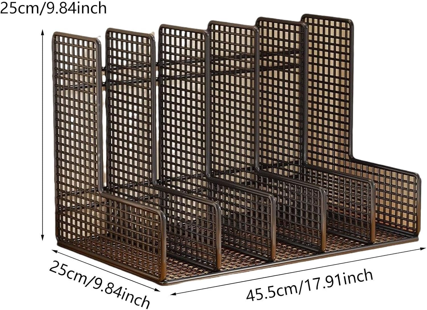 Mesh File Holder File Pocket 5 Tiers Iron Display Stand Magazine Rack Paper Folder Organizers Desktop Storage Rack for School
