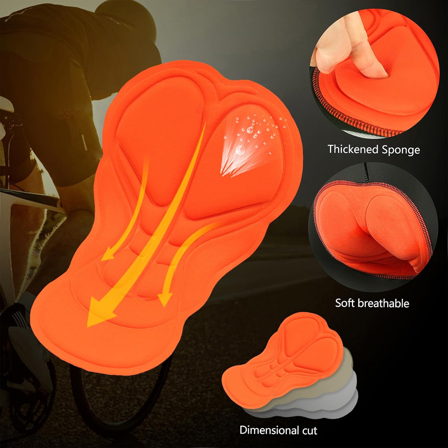 Lixada Men's Cycling Jersey Short Sleeve with Padded Shorts Quick-Dry Summer Short Bike Clothing Bicycle Shirts Pants Set - Image 6