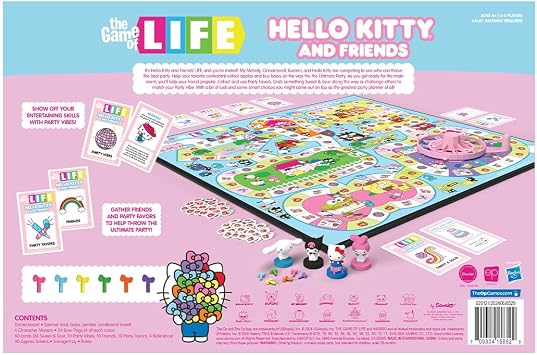 The Game of Life: Hello Kitty and Friends Board Game, Collect Apples and Buy Bows on The Way to The Ultimate Party, Play as Hello Kitty, Kuromi, More, Officially Licensed Collectible & Merchandise