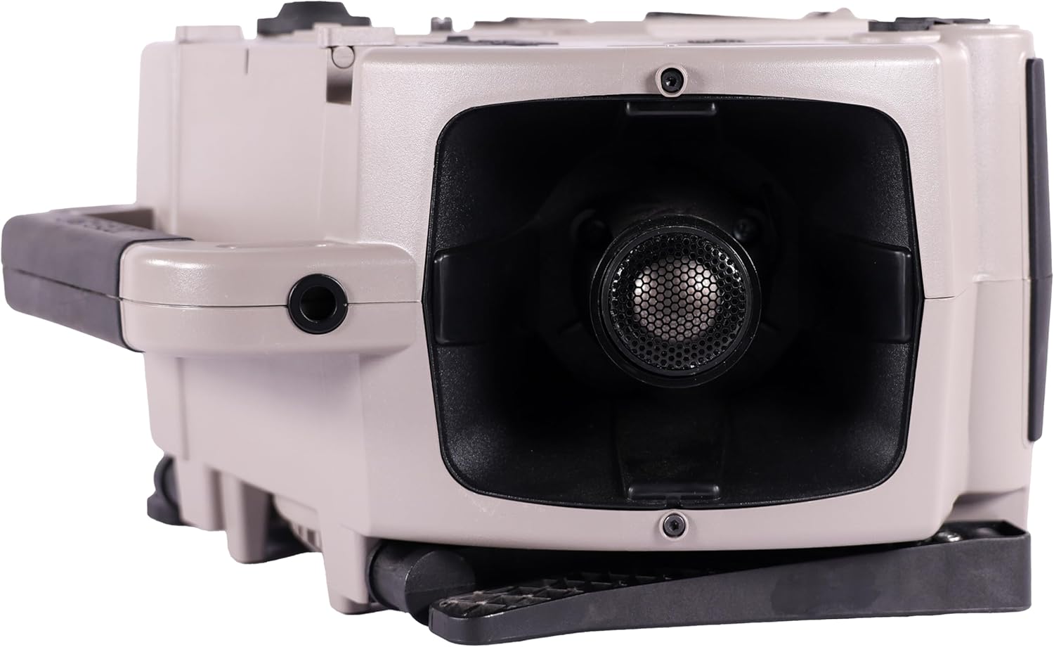 Samping view of the FOXPRO X360 unit showing one of the speakers