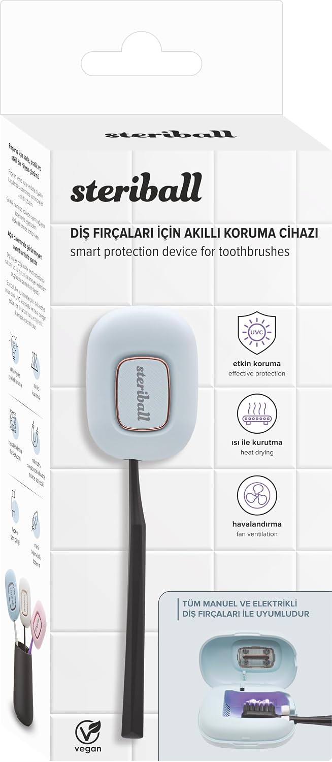 Steriball Diş Fırçaları için Akıllı Koruma Cihazı Diş Fırçası için - Mavi