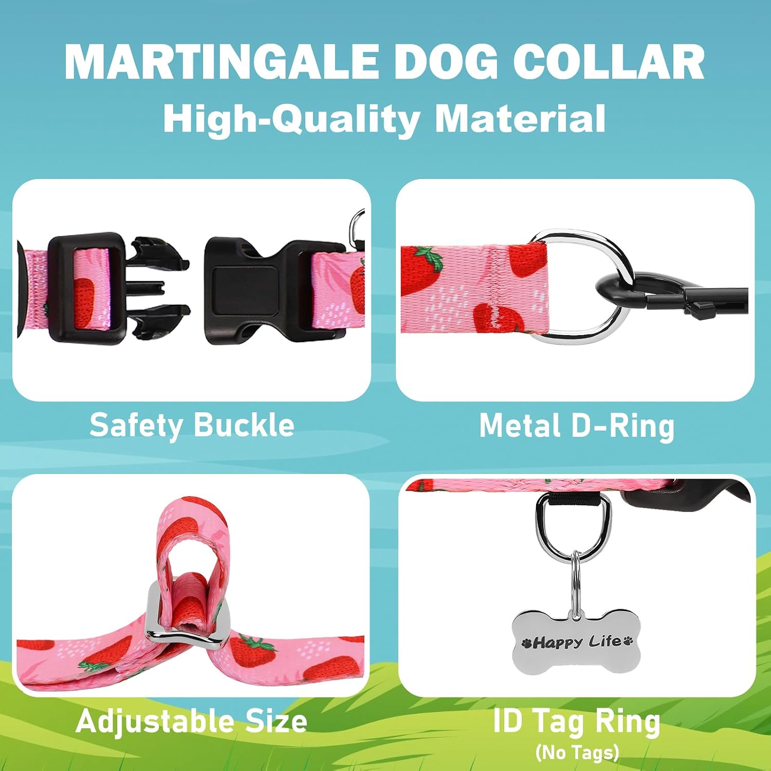 Martingale Collar for Dogs, Limited Slip No Pull Training Collar image 3