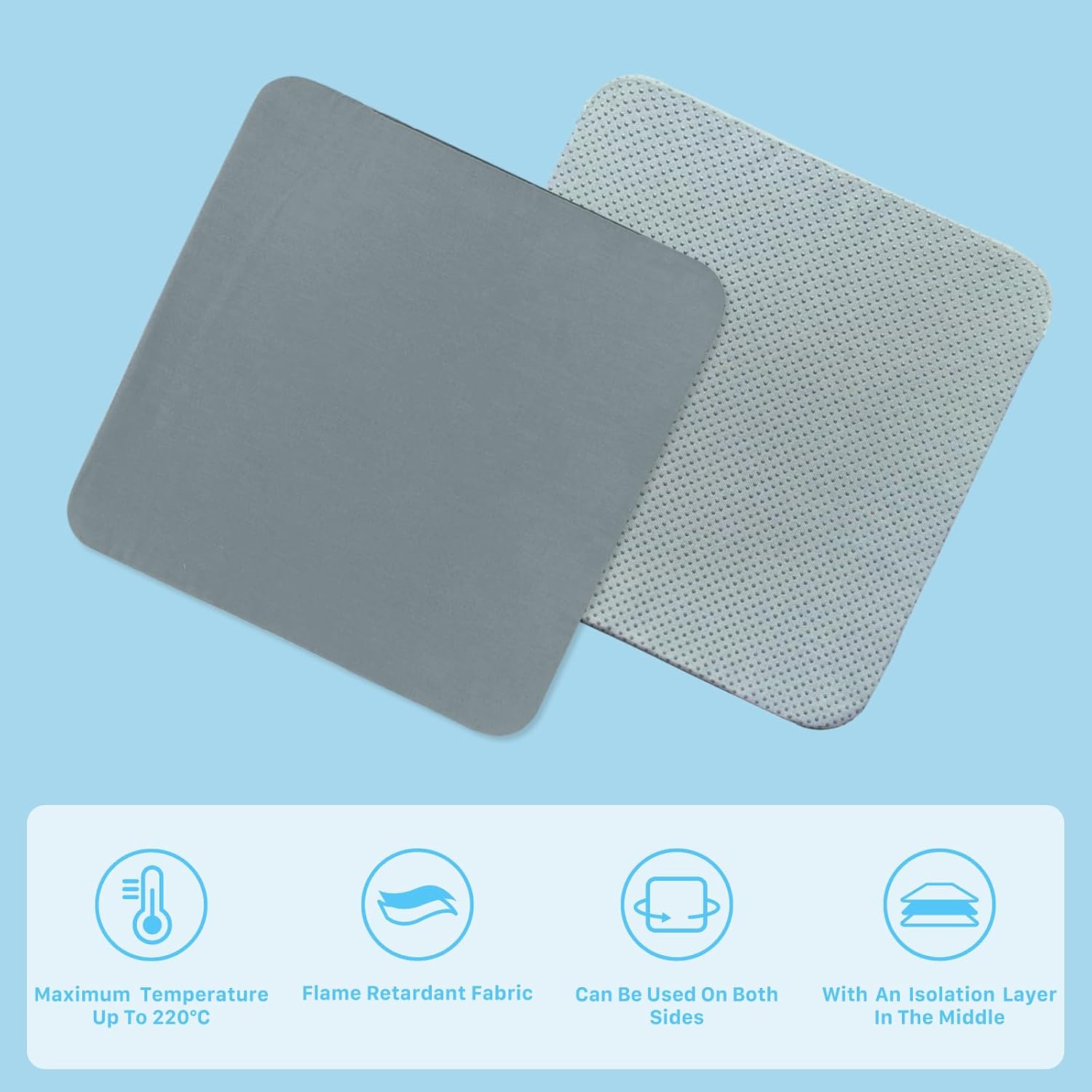 AST&T Heat Press Machine 12" x 10" Portable & Easy Heat Press for T-Shirts, Pillows, Tote Bags & More White (Heat Press+mat)