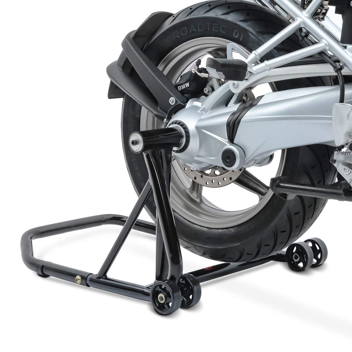 Caballete Trasero Compatible para BMW R NineT Pure 17-23 Black, ConStands Single por Basculante Monobrazo, adaptadore Incl.