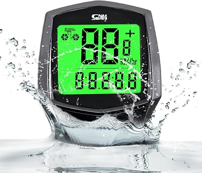 Bike Computer-Universal 16 Functions-IPX5 Waterproof -GPS Speedometer, Backlit Touch Screen,Cycle Computer,Bike Speedometer,Bike Odometer, for All Bikes-Black