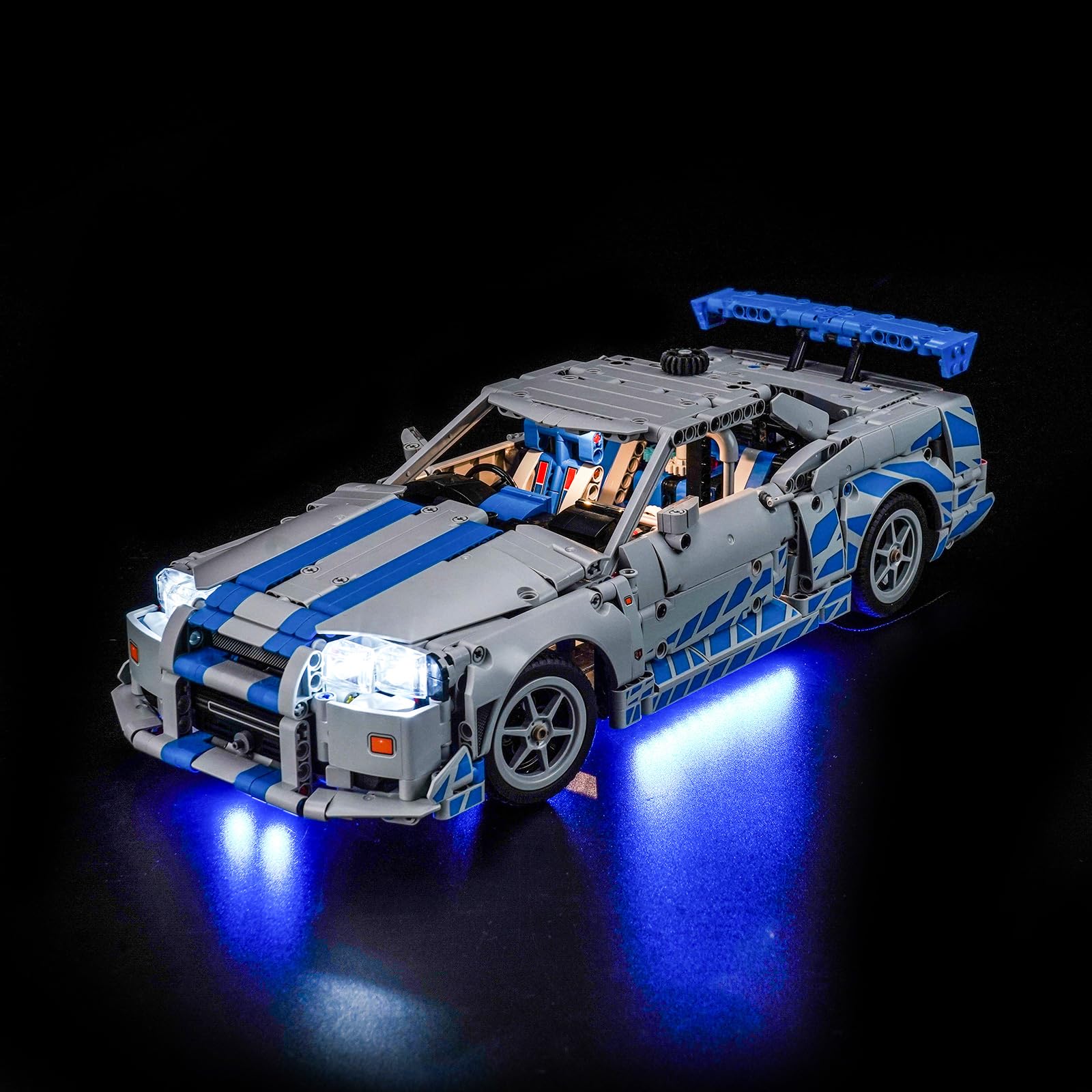 Light Kit Compatible with Lego 2 Fast 2 Furious Nissan Skyline GT-R (R34) Car 42210 (No Model)