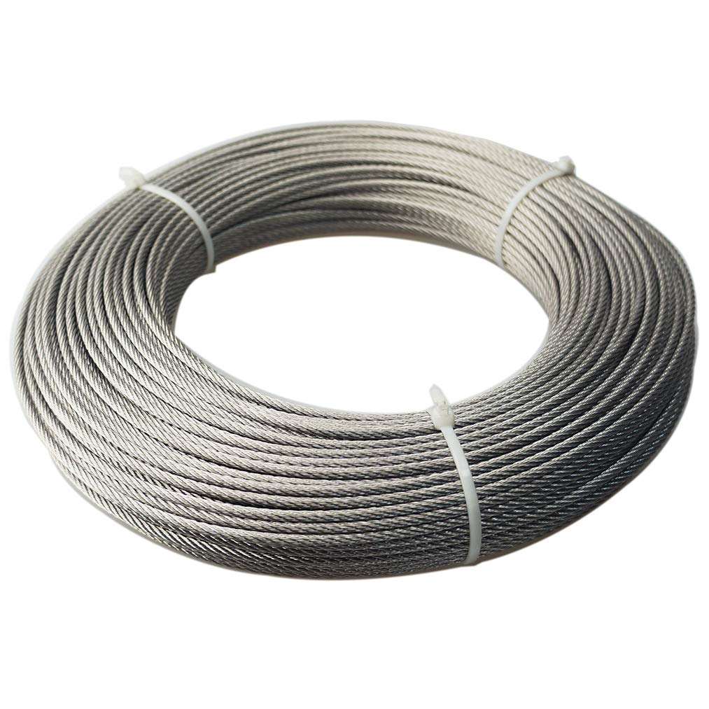 Blасk Frіdау Clеаrаnсе Bestbode Stainless Steel Wire Rope 1/8 for Cable Railing Kit, Aircraft Marine Grade T316 250 Feet 7x7 Strand