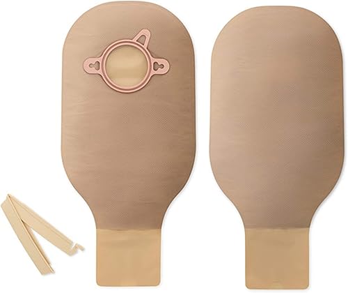 Hollister 18144 New Image - Bolsa de ostomía drenable de 12 pulgadas, paquete de 10, beige, apertura de 2-3/4 pulgadas, código de color azul