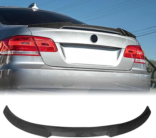 alerón trasero para 2006-2011 BMW E90 3 Series 2008-2012 E90 M3 Sedan de fibra de carbono alerón para baúl con forma de pico de pato, cubierta de