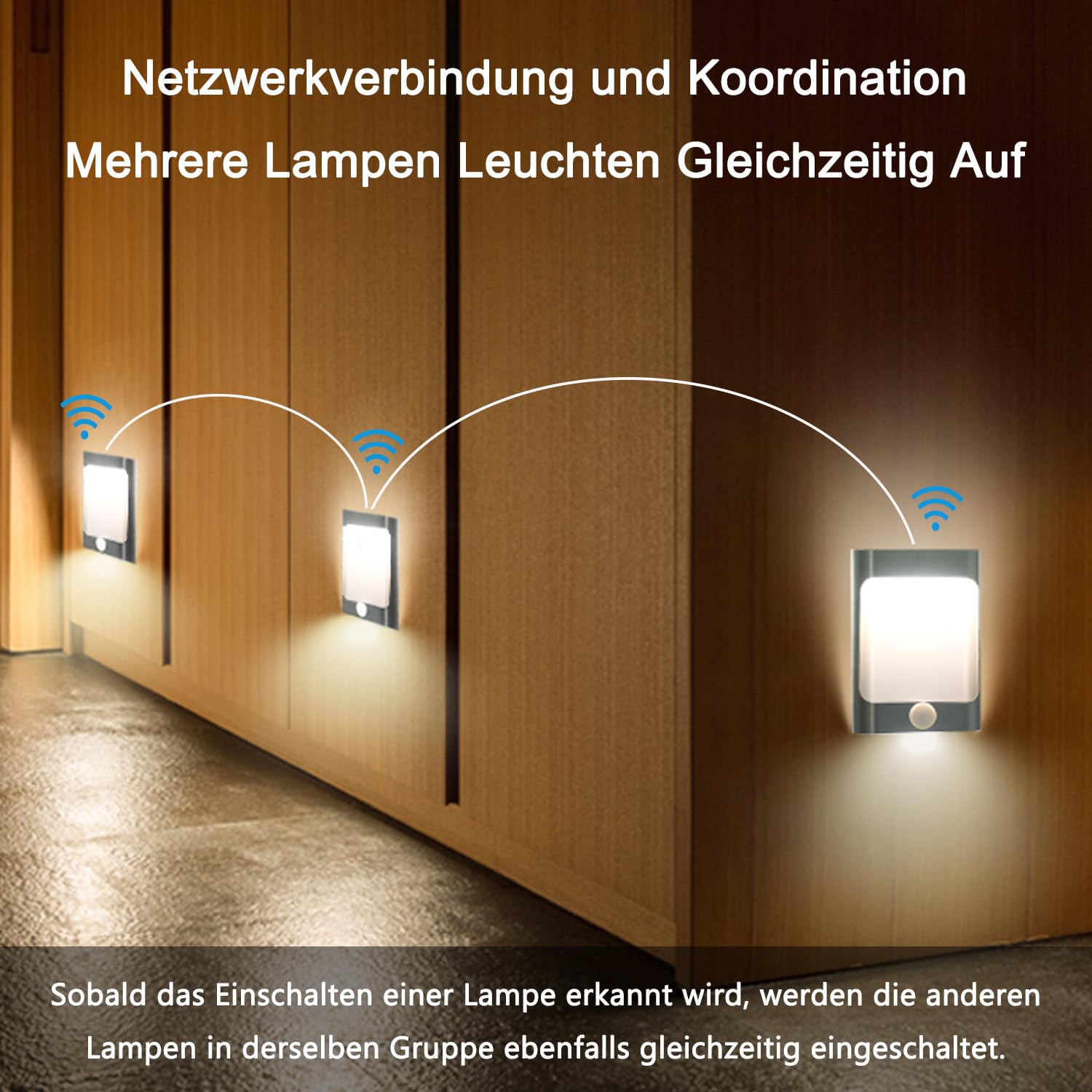 Luce Notturna con Sensore di Moviment,2 Piezas,2200mAh USB,Luci Notturne con Sensore di Movimento,Intelligente Connessione Alluminio,ON/OFF/AUTO Modalità,Luce Notturna Bambini per Scale Corridoi