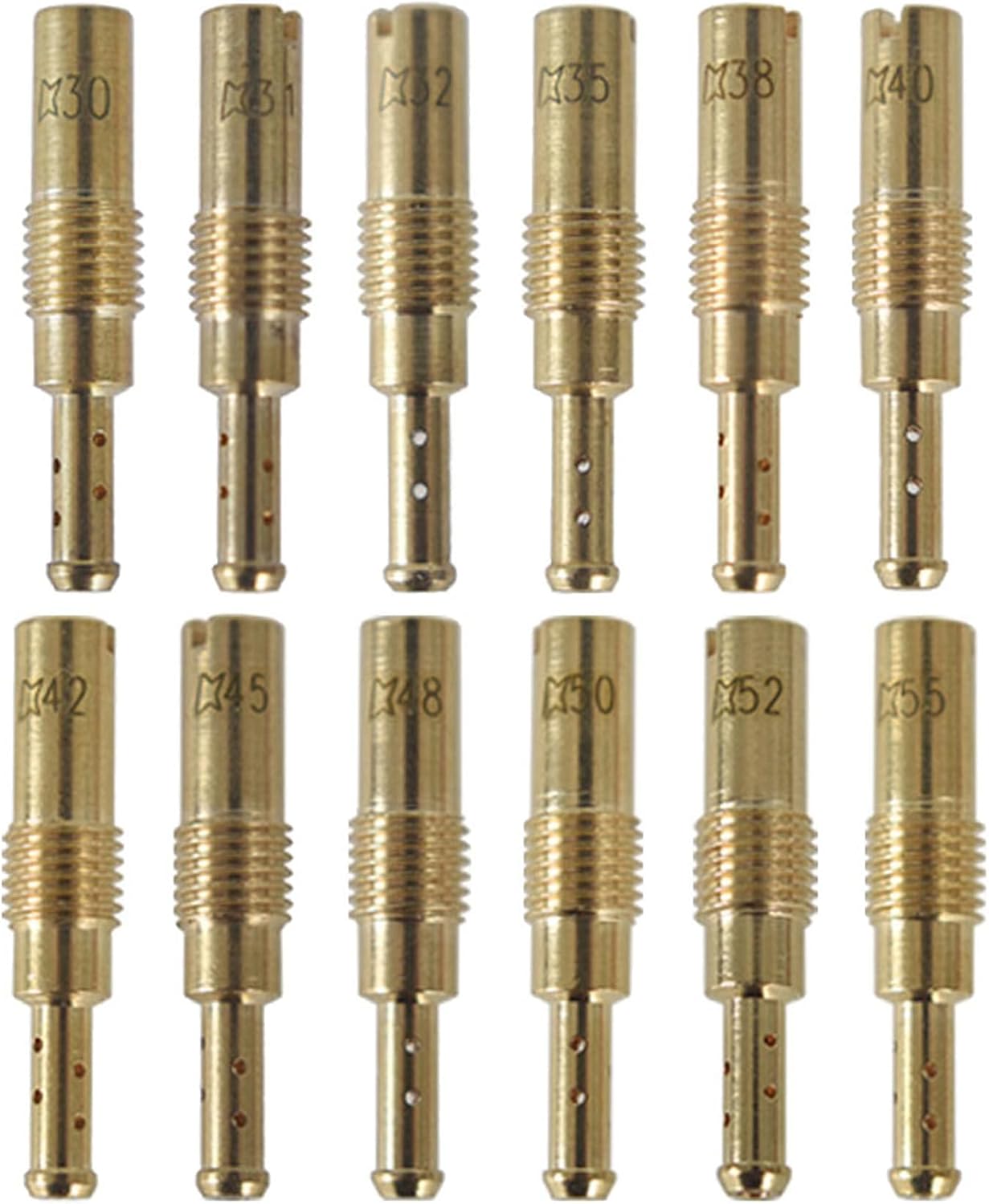 12pcs Slow/Pilot Jet 30 31 32 35 38 40 42 45 48 50 52 55 Replacement for OKO CVK