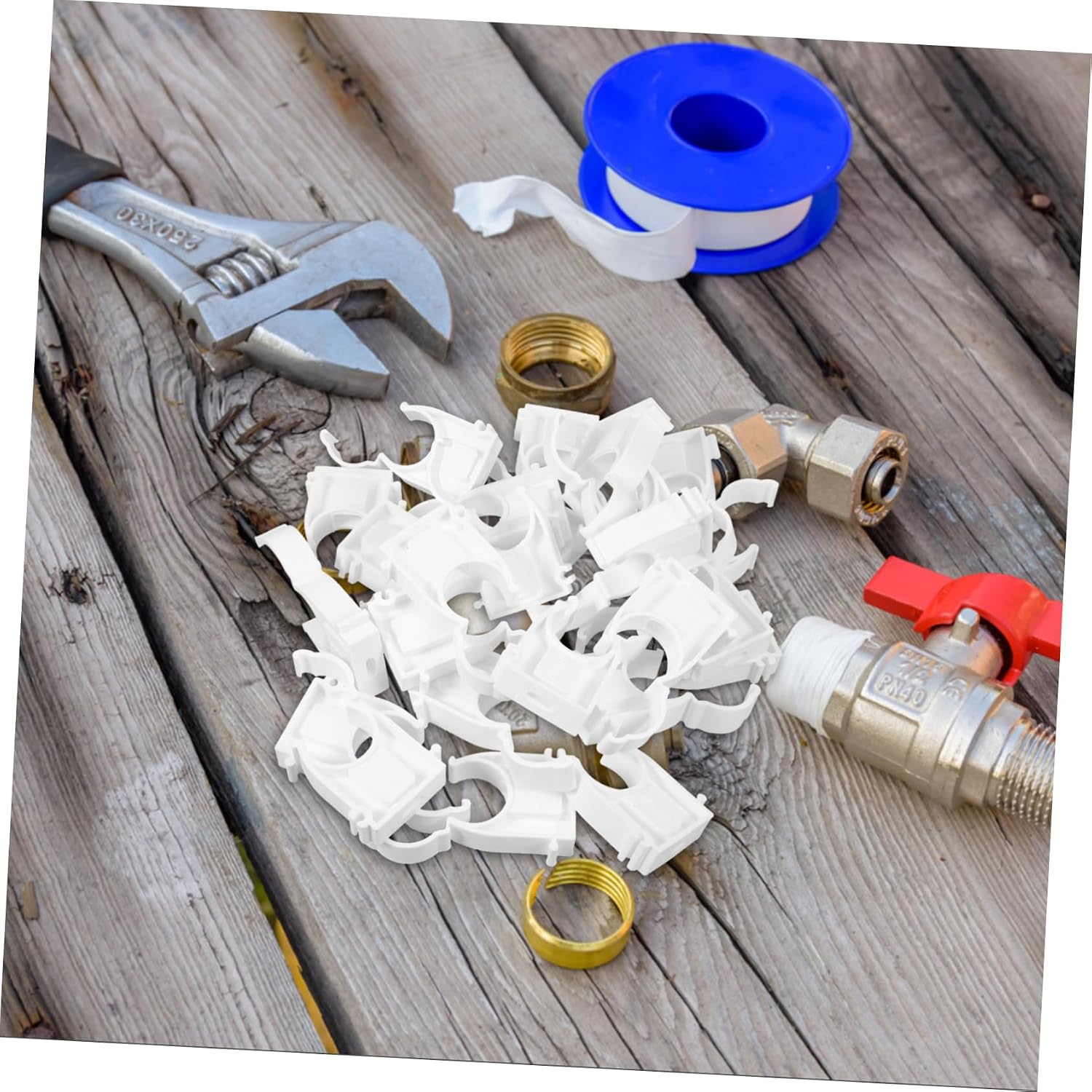 100pcs Tube Strap Clamps Heavy Duty Cable Clamps for Secure Hose Installation Water Electrical Engineering Projects Leakproof Design for Maximum Efficiency