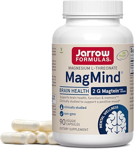 Jarrow Formulas MagMind - Incluye L-Threonato de magnesio Magteina - Apoya la salud y la función cerebral - 90 cápsulas - 30 porciones Jarrow Formulas MagMind - Incluye L-Threonato de magnesio Magteina - Apoya la salud y la función cerebral - 90 cápsulas - 30 porciones