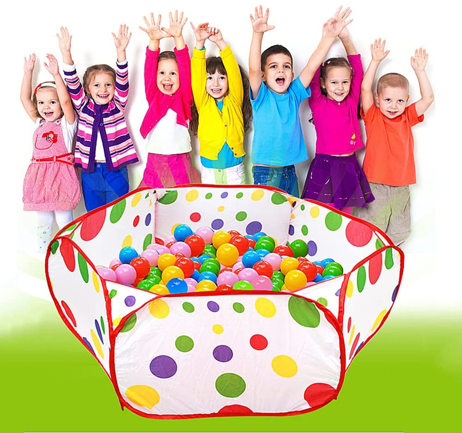 DELFINO Play Tent, Playpen Ball Pit Pool with Basketball Hoop Zippered Storage Bag, Tech Traders Small Kids Tent Toddler Ball Pit Kids Ball Pit, Indoor and Outdoor (Balls not Included)