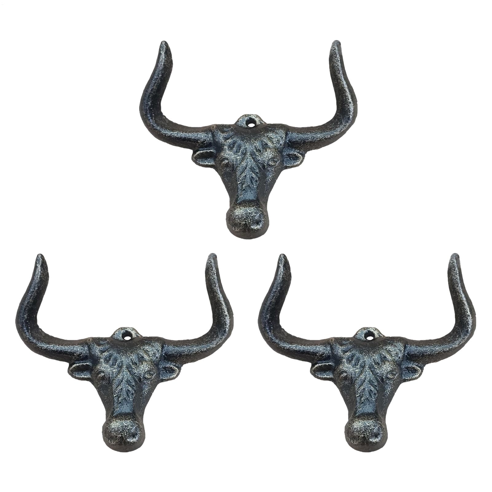 Patère en fonte taureau idéale pour sublimer une décoration rustique et organiser l'entrée