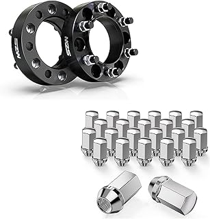 MZS 6x5.5 Wheel Spacers 2pcs + Lug Nuts Compatible with 2019-2024 Ram 1500