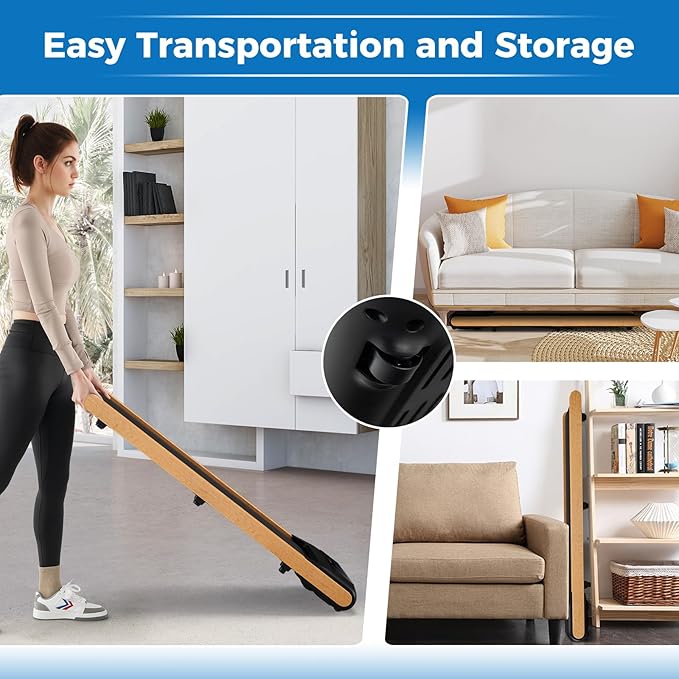 Caminadora Eléctrica Plegable con Amortiguación y Ruedas Neg miniatura 8