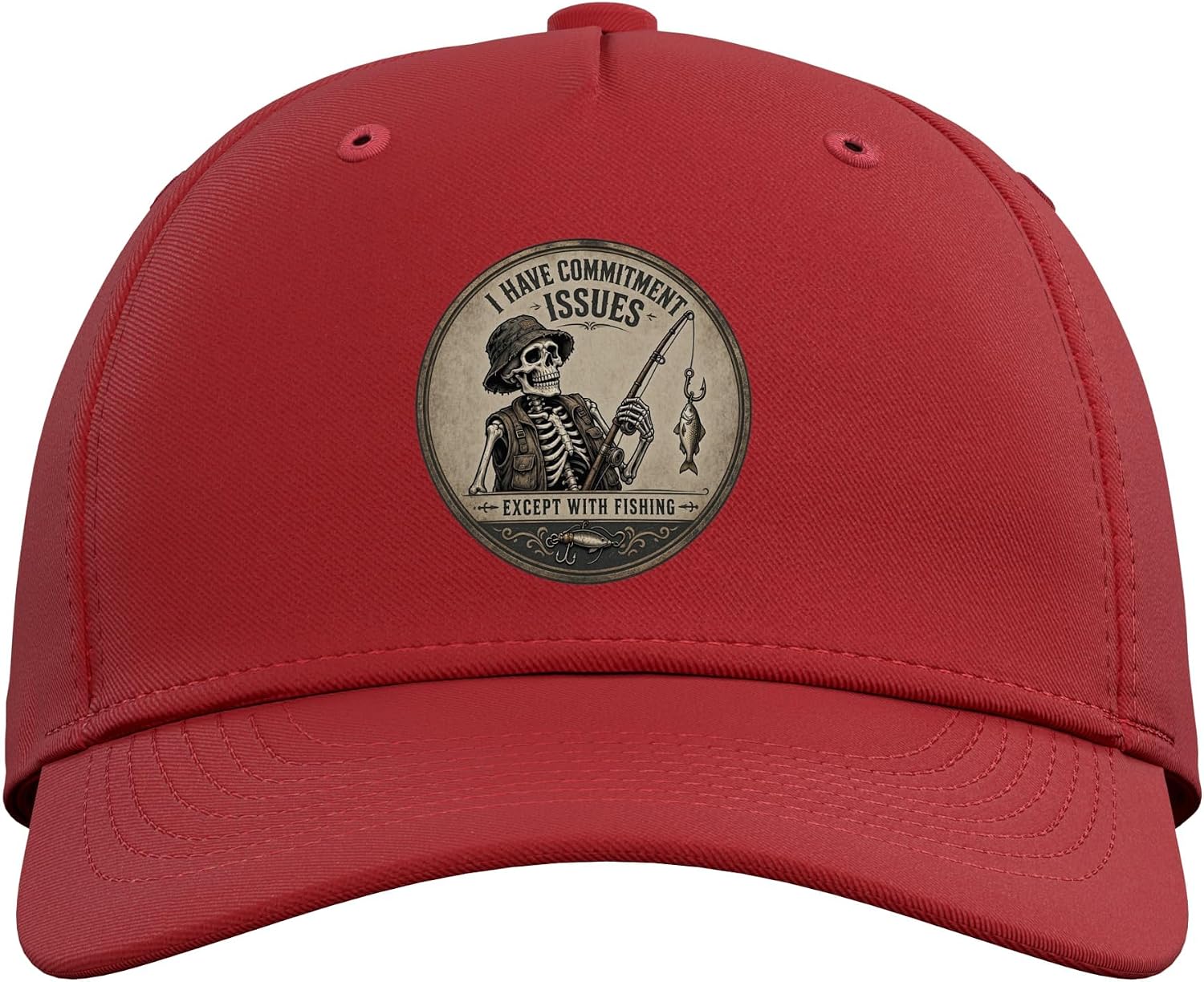 Trending Introvert Gifts Fisherman Funny Sarcastic Fishing Adjustable Baseball Hat image 2
