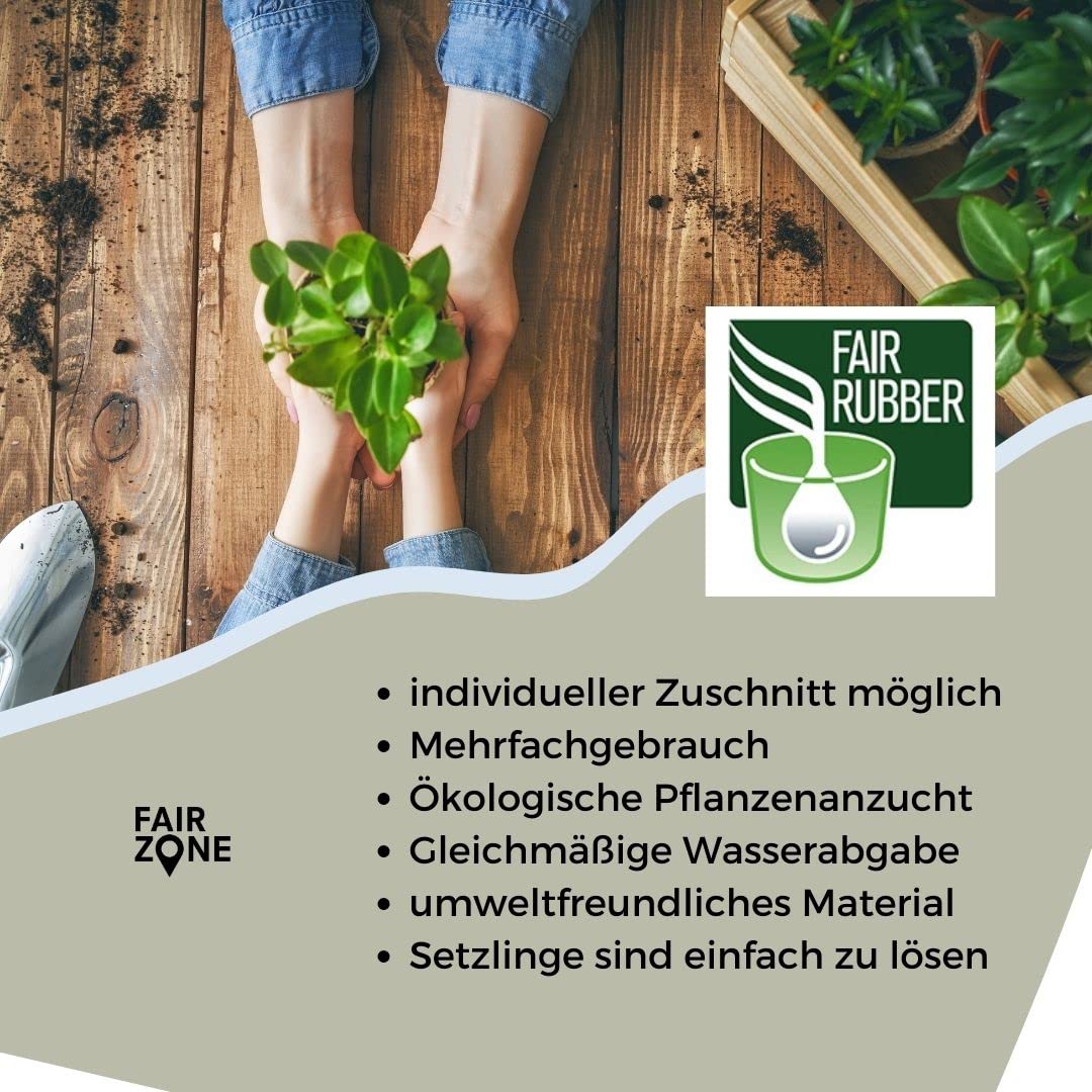 6er Saatgutschale L – Anzuchttöpfe je 5 x 4 cm – Aus Fair Trade Naturkautschuk – Anzuchtplatte für 6 Setzlinge – Aussaatplatten nachhaltig und umweltfreundlich ohne Plastik