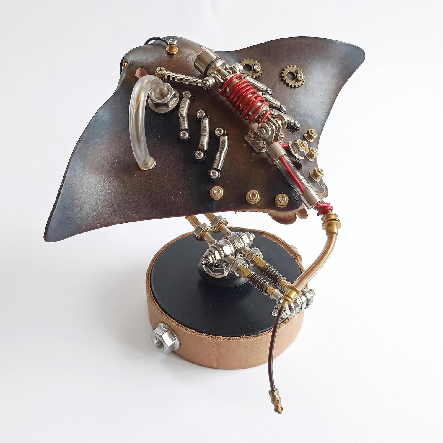3D Metal Puzzles Model Kits for Adults Steampunk Mechanical Manta Ray 160+ Parts 2-3 Hours Build Screw Assembly Unique Desk Decor Birthday Gift for Father Husband(Stingray)