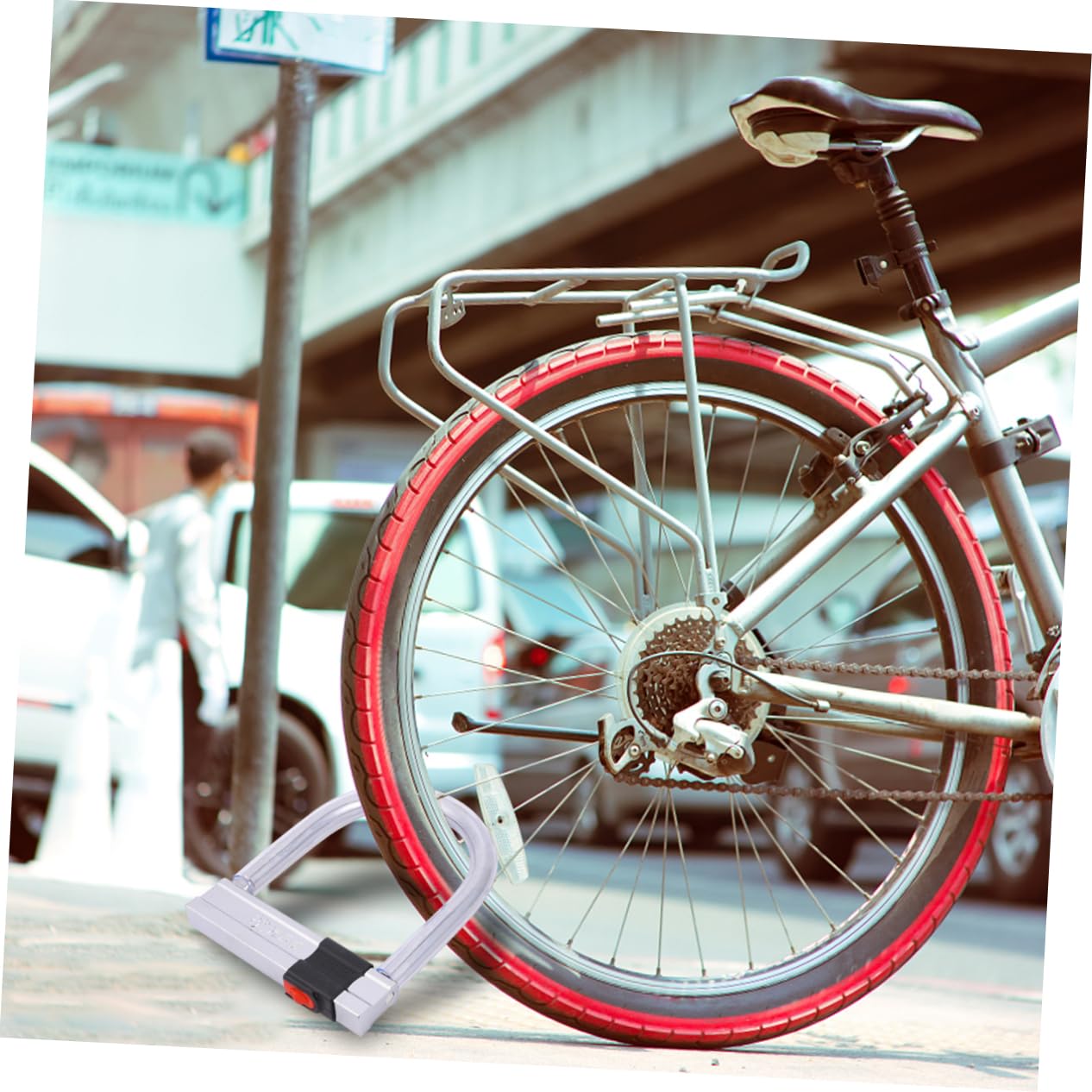 Lucchetto A Catena Antifurto Robusto Lucchetto A Forma Di U Per Bici Ciclismo Sicurezza Valore Oggetti Di Metallo Forniture Per Ciclismo