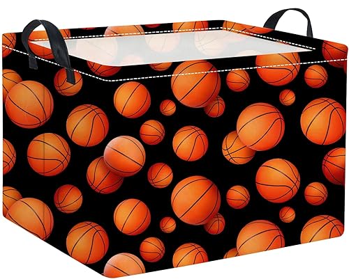 Rectangular Basketball Kids Gift Bin Organizer Shelf Book Room Decor