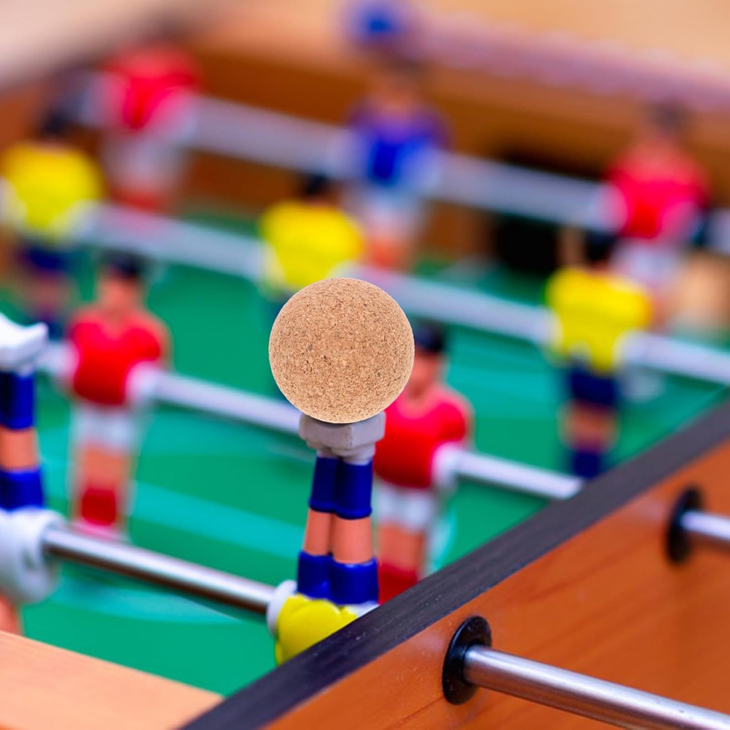 Abaodam 3 Pack Foosball Balls Natural Cork Table Soccer Balls Wear-Resistant Replacement Balls for Tabletop Foosball Games Indoor Play Home School Breaks Portable image 5