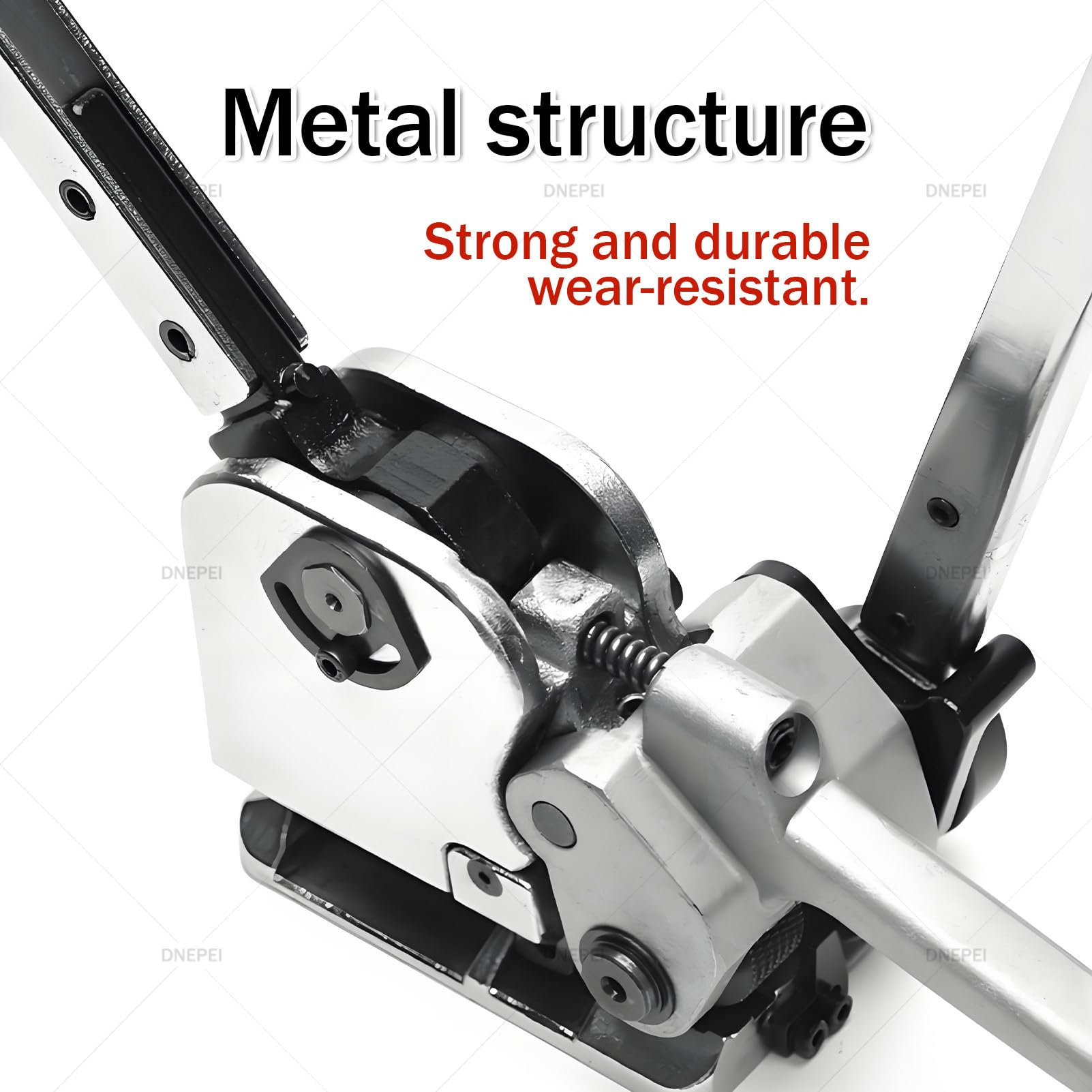 Manuelle Stahlbandmaschine für 1/2", 5/8", 3/4" Stahlbänder ohne Siegelnaht, Robustes Umreifungsgerät für Verpackung, Versand und Lagerhaltung