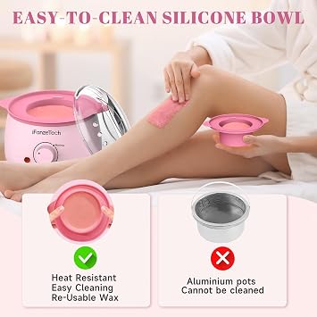 Waxing Kit, Wax Warmer, Wax Pot for Hair Removal: Wax Heater Kit for Waxing, 5 Packs Wax Beads and 30 Applicator Sticks, Painless Waxing Machine for Full Body