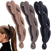 Vista 1 de 3 pinzas para el pelo de plátano para mujer, horquilla de doble peine vintage de los años 90, accesorios antideslizantes para cabello grueso, fino