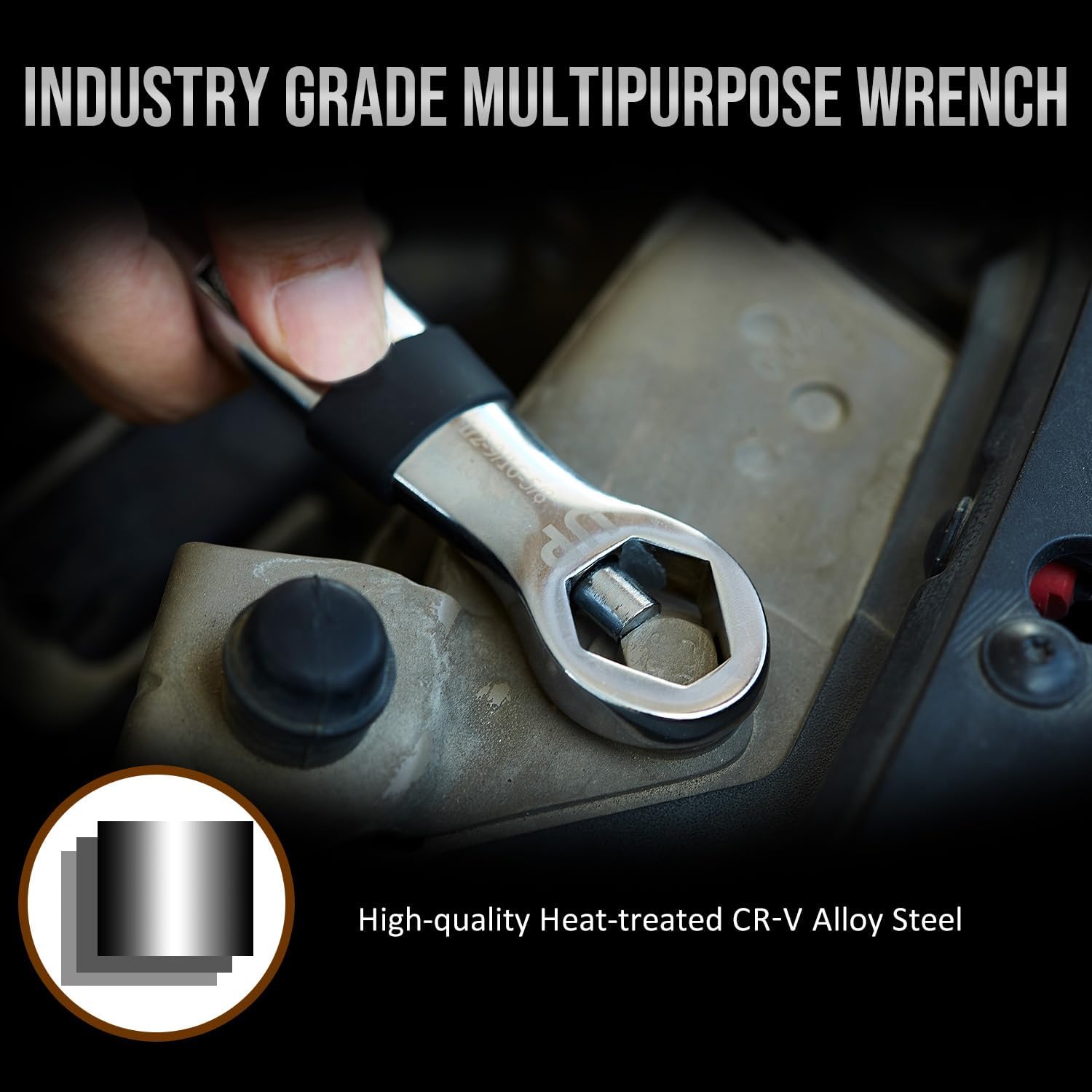 Lichamp Universal Wrench EDC Pocket Wrench Multi 23 Sizes from 1/4 to 3/4 inch and 7mm to 19mm